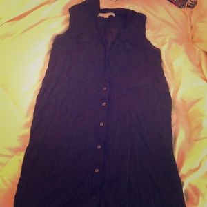 Black button down dress